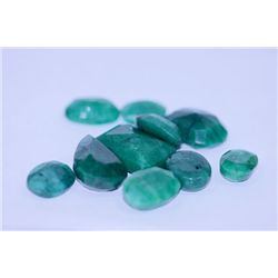 123.95 CTW AFRICAN EMERALD MIX SHAPES LOOSE STONES