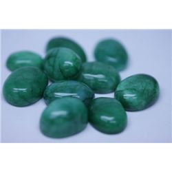 133.35 CTW AFRICAN EMERALD CABUSHION LOOSE STONES