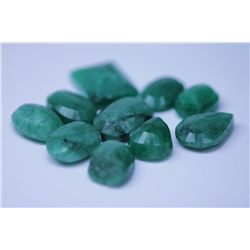 8.70 CTW AFRICAN EMERALD MIX SHAPES LOOSE STONES (10)
