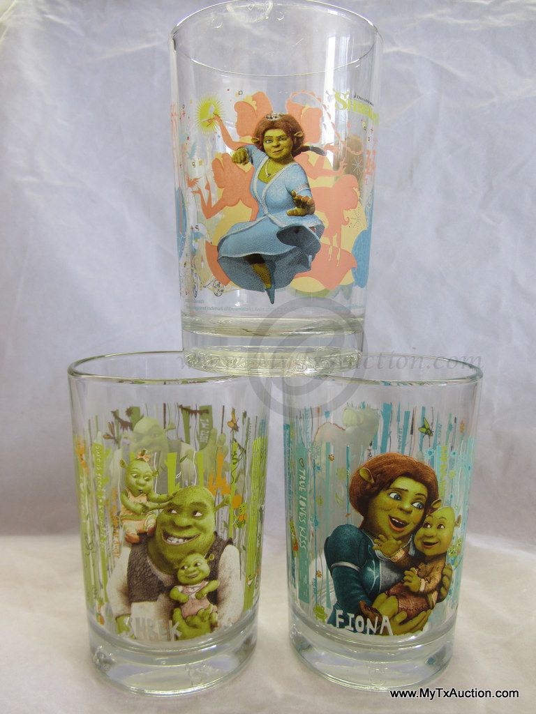 2 McDonalds 2010 Shrek Forever After Glasses