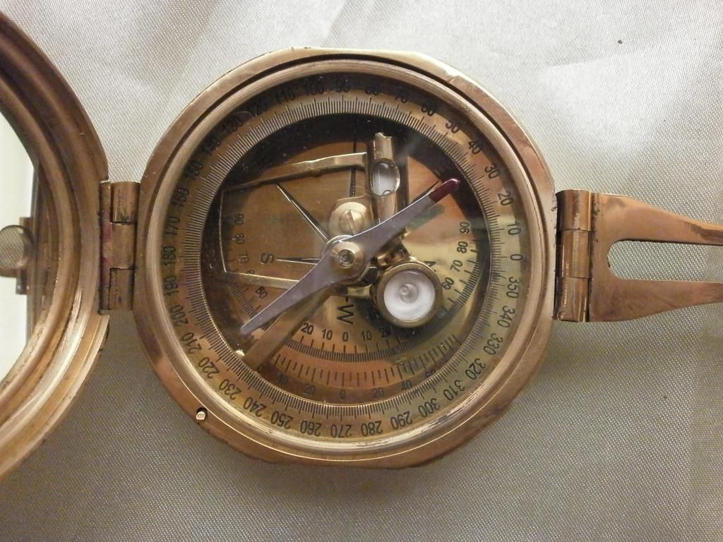 Natural Sine India Brass Nautical Compass