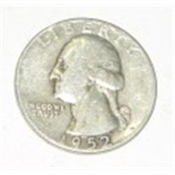 1952 SILVER WASHINGTON QUARTER *PLEASE LOOK AT PICTURE TO DETERMINE GRADE*!!