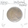 Image 1 : 1880 INDIAN HEAD PENNY RED BOOK VALUE IS $5.00 *RARE GOOD GRADE*!!