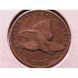 1857 Flying Eagle Cent VG8