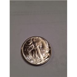 1945 BU WALKING HALF SILVER DOLLAR