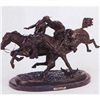 Image 1 : Wounded Bunkie Bronze Sculpture by Frederic Remington.