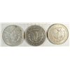 Image 2 : ( 3 ) THREE NICE CIRCULATED MORGAN SILVER DOLLARS