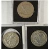 Image 2 : 1946 P, D, & S SET OF WALKING LIBERTY HALVES ALL XF/AU