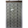 Image 1 : Uncut sheet of 16 1995  $10 FR notes all framed ready to hang on wall