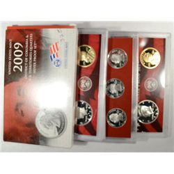 Silver proof sets: 2009 Quarters-2008 no $'s-2003 no quart or $'s est $100-$110