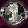 Image 2 : 1990  Silver proof Eagle no Box and papers  Est  $65-$70