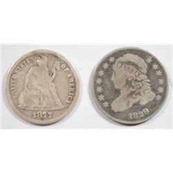 1829  Bust  dime Fine  all original Nice type coin