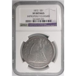 1872  Seated Liberty  $   NGC  XF clnd