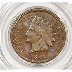 1893 INDIAN ONE CENT CH/GEM BU NICE