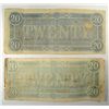 Image 2 : 2 1864 7th issue  $20 Confederate States America currency VG & F est $70-$75