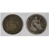 Image 1 : 1853 & 1857-O SEATED HALF DIMES BOTH VG