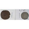 Image 1 : 1864 2 CENT DAMAGED  AND 1866 3 CENT NICKEL F/VF