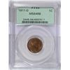 1911D Lincoln penny PCGS64RB  est $425-$475