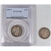Image 1 : 1896S Barber quarter PCGS06 also 1901 VG  est $850-$900