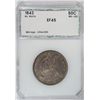 Image 1 : 1843  Seated  half $  PCI45 GRADED RIGHT ON   est $140-$150