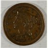 Image 1 : 1854  large penny  XF Nice color  UNATTRIBUTED   est $55-$60