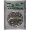 Image 1 : 2000  silver Eagle  ICG69  est $50-$60