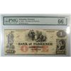 Image 1 : Remainder note Bank of Florence NE $1  RARE  PMG66.  est  $400-$450