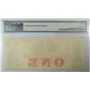 Image 2 : Remainder note Bank of Florence NE $1  RARE  PMG66.  est  $400-$450