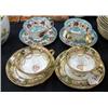 Image 1 : Two pairs of Noritake hand painted cups and saucers decorated with 22kt Gold edging.