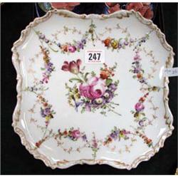 A Dresden, hand painted Porcelain plate.