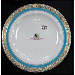 A Worcester, gilt and blue, Armorial plate.