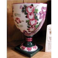 A Ltd edition, Wemyss ware, Centenary goblet  `to Honour Queen Elizabeth, the Queen mother and mark