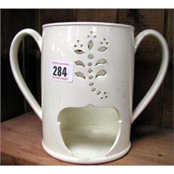 A 19thC Wedgwood, cream ware Whisky still or food warmer.
