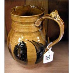 A studio ware pottery jug, by K Fraszer.