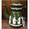 Image 1 : A W&R, Carltonware, Green coffee pot, decorated with dancing maidens.