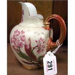 A Royal Worcester, hand painted jug.