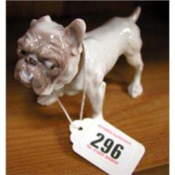 A Copenhagen figure of a bulldog, No. to base 1676 BL, made by Bing and Grondhal.