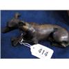 Image 1 : An early cast Iron grey hound with Brass collar.