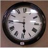 Image 1 : A Mahogany cased English style wall clock in working order.