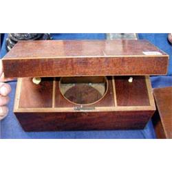 A 19thC Mahogany tea caddy.