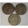 Image 2 : 1922, 1923, AND 1926 PEACE SILVER DOLLARS IN CIRCULATED CONDITION