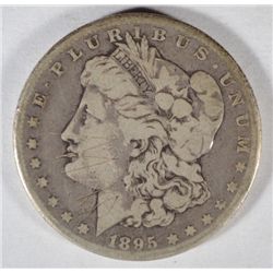 1895 O MORGAN DOLLAR VG WRITING ON OBV