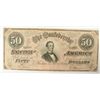 Image 1 : 1864  $50 Confederate States of America VF    est $80-$85
