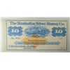 Image 1 : $10 Remainder note from the Manhattan Silver Mining Co.  CHCU est $110-$120
