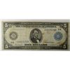 Image 1 : 1914   $5 FR note  F  est  $60-$70
