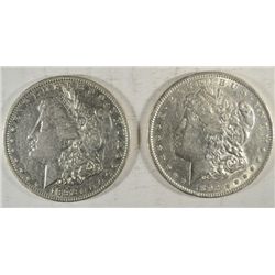 2  1892   Morgan $ VF/XF and XF/AU   est $125-$130