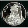 Image 2 : "  SANTA 2012 " ONE OUNCE .999 SILVER ART ROUND WITH CAPSULE/GIFT BOX