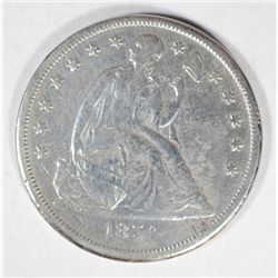 1859 O SEATED DOLLAR XF, CLEANED