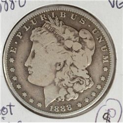 1888 O MORGAN DOLLAR "HOT LIPS" VG,  RARE VAM
