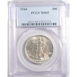1944 WALKING LIBERTY HALF DOLLAR PCGS GRADED MS 65